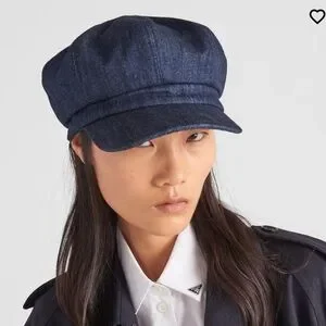 Prada denim baker boy cap hat new with tags Authentic PRADA Bucket Hat 57cm Size:S 1HC137 Denim  main image 3